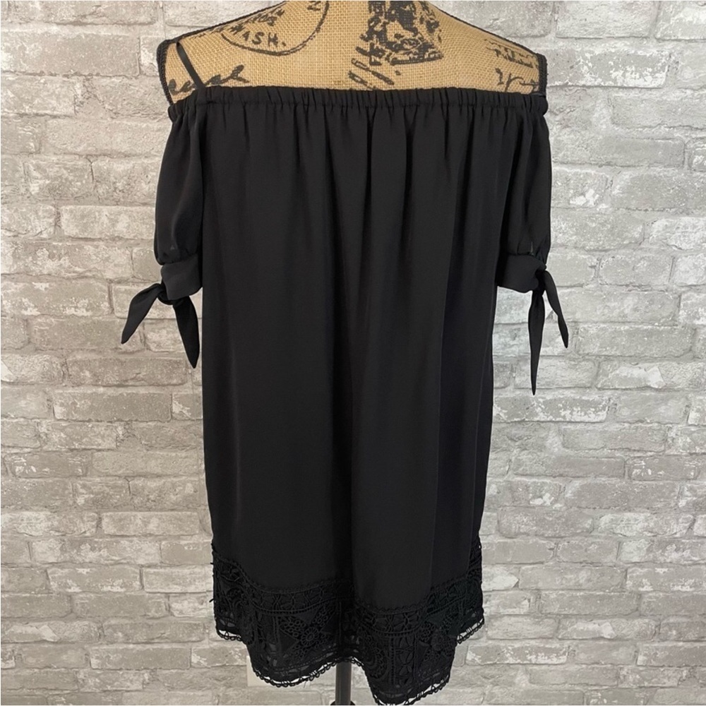 Lulus Moment In The Sun Black Lace Off-the-shoulder Dress - Picture 4 of 10